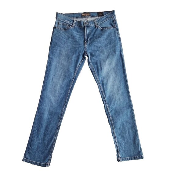 Ring of Fire Jeans Men's Size W33 L32 Straight Leg Slim Fit Med Wash Stretch - Picture 1 of 16